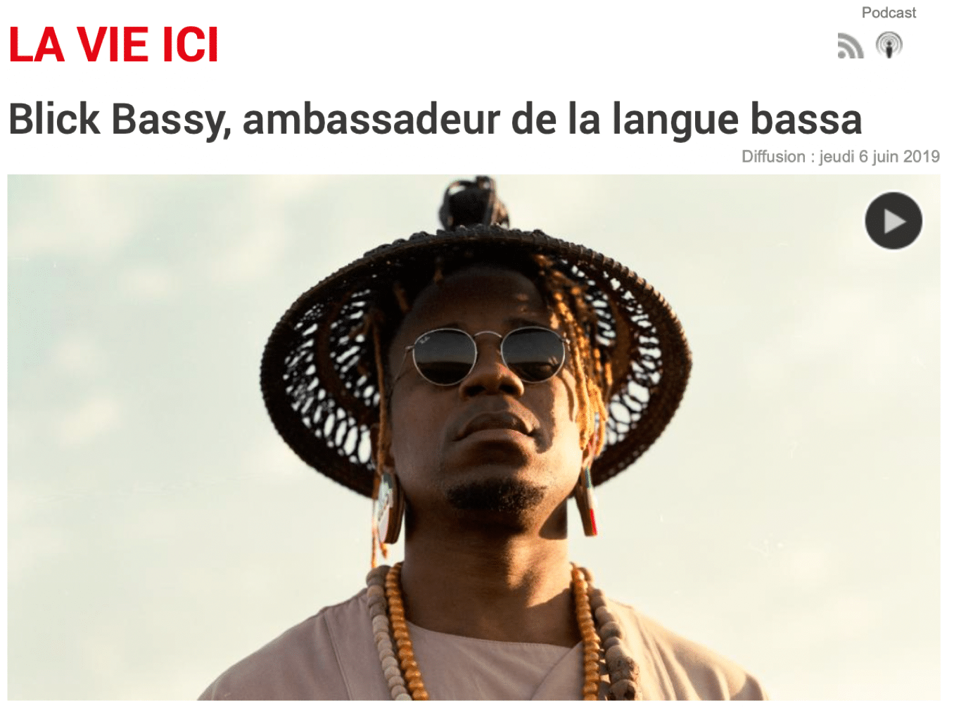 Blick Bassy, ambassadeur de la langue bassa