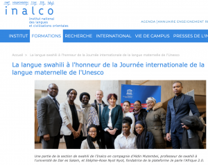 La langue swahili à l’honneur de la Journée internationale de la langue maternelle de l’Unesco